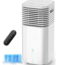 FANCOLE Windowless Portable Air Conditioners with 4Modes & 3Speeds, 15H Timer for Smart Auto-off, 2Gal Tank for 20H Cooling, Evaporative Air Cooler 17 FT Remote, 120° Swing Swamp Cooler No Hose Needed