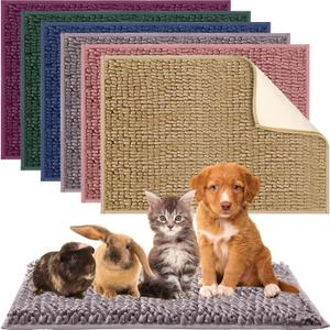 Fanfanwin 6 Pcs Guinea Pig Cage Liner 16 x 24 Inch for Guinea Pig Cage Bedding Reusable Rabbit Mat Pad Washable Training Pad Animal Sleeping Bedding Mat