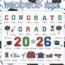 2026 Graduation Car Magnets Decorations Congrats Grad Car Magnets Stickers Mixed Colors Graduation Car Decorations for Cars Metal Surface Fridge Garage Mailbox Graduation Party Supplies