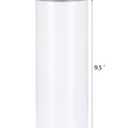 YOUKE OLA 10 Pack Sublimation Tumblers Bulk 30oz - Blanks Straight Skinny Tumbler White Stainless Steel Insulated Sublimation Tumblers Polymer Coating for Heat Transfer with Straws, Lids