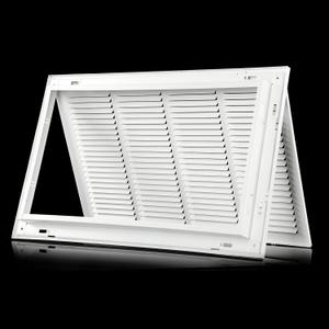 24x14 Return Air Grille [Duct Opening],Steel Air Return Vent Cover [Fixed Hinged] for 1-inch Filters,Return Air Grilles for Sidewall and Ceiling (24"W x 14"H [Duct Opening])