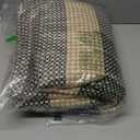 OJIA Washable Outdoor Rug 4'x6', Cotton Woven Outdoor Patio Rug Tan Front Porch Rug Outdoor Door Mat Entryway Rugs Indoor Area Rugs Floor Mat for Backyard/Entry/Kitchen/Bedroom/Living Room (Tan/Black/White)