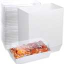 50 Pack White Bakery Boxes, Cookie, Treat Boxes for Pastry, Sandwich, Cupcakes, Strawberries, Dessert To Go Containers