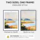 Homeforia 18x24 Blue Poster Frame, High-End Metal, 16x20 Mat, Glass