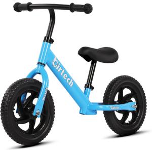 Birtech Balance Bike for 2-5 Year Old, 12 Inch Toddler Bike No Pedal Training Bicycle with Adjustable Seat Height, Airless Tire (Light Blue)