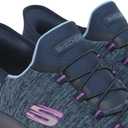 Skechers Women's Summits Hands-Free Slip-Ins – Memory Foam Insole, Heel Pillow, Vegan Materials Sneaker, Navy Purple, 13