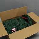 MorTime 9 FT LED Christmas Garland with Pinecones Red Berries Bows Christmas Balls Candies, Multi-Function Christmas Garland with 50 Warm White LED Lights, 180 Branch Tips