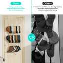 HapiRm Over Door Hat Rack - 3 Tier Wall Mounted Hat Organizer with 16 Hooks and 10 Movable Clips, Baseball Cap Organizer Storage Holds up to 26 Caps for Door, Bedroom, Closet USPTO Patent Pending (White)