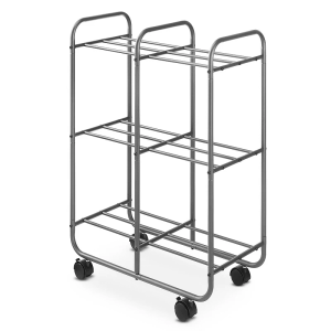 Whitmor Rolling 6-Shelf Organizer Black 11.81x23.07x32.32 in