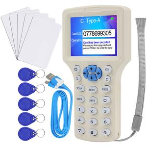 LEXI ID IC HID Card Copier, NFC Reader, 125KHz 13.56MHz 10 Frequency RFID Access Writer/Reader/Duplicator, Key fob Cards Programmer, UID Decoder with USB