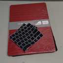 Funut Crocodile for MacBook Pro 14 inch Case M5 2026 M4 2025 M3 M2 M1 2024-2021 A3427 A3426 A3434 A3112 A3185 A3401 A2918 A2992 A2779 A2442, Aligator PU Leather Hard Shell &Keyboard Cover, Red