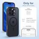 2 x Mitywah for iPhone 16 Pro Case with Stand, 2X [Tempered Glass Screen Protector] Military-Grade Drop Protection N52 Magnetic Phone Case, Matte Translucent Slim Case Skin-Friendly Touch, Black