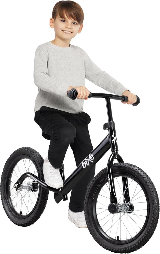 Balance Bike: for Big Kids Aged 4, 5, 6, 7, 8 and 9 Years Old - No Pedal Sport Training Bicycle | 16inch Wheel (Black)