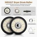 4392065 Dryer Repair Kit with 341241 Dryer Belt, 349241t, 691366 - Dryer Parts for Whirlpool Kenmore Maytag Amana, Fit for Model wed4815ew1 ned4655ew1, Replaces AP3131942 AP6010582 WP691366 AP3098345