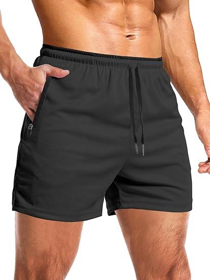 Aolesy Men's 5'' Running Shorts Quick Dry Workout Gym Shorts with Pockets, Tennis Training Athletic XL