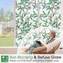 2 x Coavas Decorative Window Privacy Film, Heat Control Sun Blocking Stained Glass Window Film, Floral Design Static Cling, Non Adhesive Windows Tint for Bathroom Front Door(Vinyl, 17.5" x 78.7 ") (Frosted)