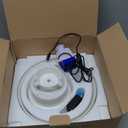 2.1L Ceramic Cat Water Fountain-for Cats and Dogs, 360 Ceramic Pet Fountain-70 Oz Large Water Capacity - Whisper-Quiet Water Flow-Great for Shy or Timid Pets - Fresh, Filtered Water(White)