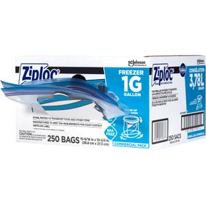 Ziploc Freezer And Storage Bags, 1 Gallon, Box Of 250 Bags