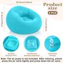 Realspring Inflatable Bean Bag Chairs Outdoor Blow up Camping Chairs Inflatable Lazy Sofa Folding Portable Bean Bag Loungers Couch for Movie Night(Pink,Lake Blue,6 Pcs)