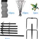 7.2FT Tall Wine Bottle Trees Stand for Garden Decorative, Rustproof Metal Bottle Tree Holder, Holds Up to 15 Bottles (Black)