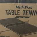 GoSports 6 x 3 ft Mid-Size Table Tennis Table Set with Adjustable Height - Green or Blue