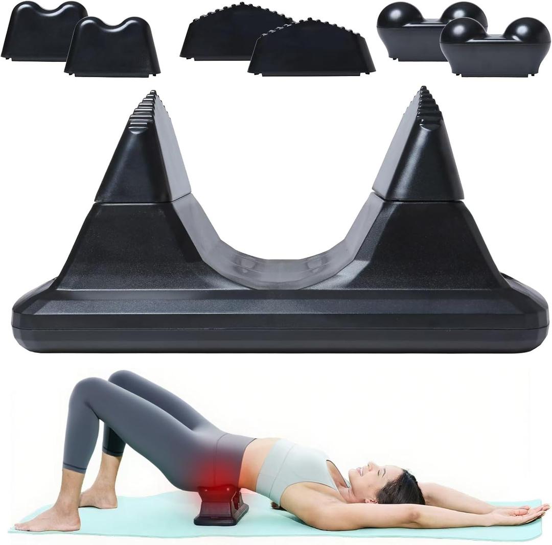 Psoas Release Tool - 3-in-1 Massage Tool - Psoas Muscle Release Tool for Hip Hook, Flexor, Back, Glute, Iliacus, and Neck Pain Trigger Point and Myofascial Release Tool - Night Black [Patent Pending]