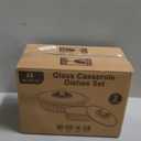 M MCIRCO 4-Piece Glass Casserole Baking Dish, Set of 2 Casseroles With Glass Lids, 1.9 Qt and 3 Qt