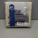 Nestl Full Duvet Cover Set with Comforter Insert - Beige Cream 4 Piece 80x90 Duvet Cover & 2 Pillow Shams with White Quilted Down Alternative Comforter, Ultra Soft, All Season