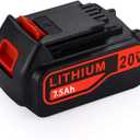 Upgraded 7500mAh 20V LBXR20 Replacement Battery for Black and Decker 20V Lithium Battery LB20 LBX20 LBXR2020-OPE LBXR20B-2 LBX4020