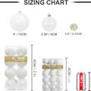 KI Store Large White Christmas Balls 4-Inch Shatterproof Christmas Ball Ornaments Decorations for Xmas Tree Wedding Party Home Decor