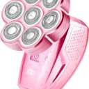Electric Razors for Women - 120min Cordless Painless Hair Remover with 7D Floating Head - Waterproof Wet Dry Women's Electric Shaver for Legs Face Bikini Line (Pink)