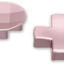 eXtremeRate 2pcs Metalic Rose Gold Magnetic Stainless Steel D-Pads, for Xbox Elite 1/2 Controller, Replacement Parts Directional Pad Button Kits for Xbox One Elite & Xbox One Elite Series 2 Controller