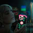 Miqala Compatible with iPhone 16 Pro Max Case,Glow in The Dark Three Layer Heavy Duty Shockproof Hard Plastic Bumper+Soft Silicone Protective Case for iPhone 16 Pro Max 6.9 inch,All Purple