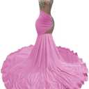 Ikerenwedding Prom Dress Glitter Crystal Beaded Pageant Celebrity Gala Mermaid Evening Party Gown 16