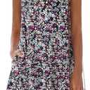 nclook Womens 2025 Summer Casual Dress Sweet Cute V Neck Sleeveless Mini Dresses with Pockets, 2XL