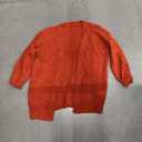 Sleeve Cropped Cardigan Sweater Elegant Shrugs for Women Red Orange Small