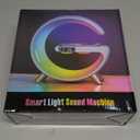 Smart LED Table Lamp, 4-in-1 Wireless Charger, Night Light, Alarm Clock, and Bluetooth Speaker with App Control for Bedroom, Office, and Home Decor (White)