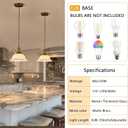 HDDFL Glass Pendant Lights Modern Pendant Lighting Fixtures Hanging Lamp for Kitchen Island Bedroom Dining Room Coffee Shop Hallway White and Brass
