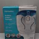 Homedics Bubble Mate Foot Spa, Toe Touch Controlled Foot Bath with Invigorating Bubbles and Splash Proof, Raised Massage Nodes and Removable Pumice Stone