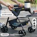 Zoosky 3 in 1 Pet Stroller with Removable Carrier, Folding Stroller for Small/Medium Dogs and Cats, Waterproof, All-Terrain, with Sun Shades, Car Seat