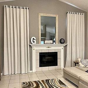 Ikiriska 100% Blackout Extra Long Linen Curtain (1 Panel). Thick Thermal Insulated, (Honeydew, 132" Lx100 W) Ikiriska 100% Blackout Extra Long Linen Curtain (1 Panel). Thick Thermal Insulated, (Honeydew, 132" Lx100 W)