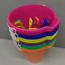 4E's Novelty 9" Large Sand Bucket with Shovel [12 Pack Bulk] Beach Buckets - Beach Toys for Kids & Toddlers, Party Favors Basket Holders, End of Year Student Gifts from Teacher
