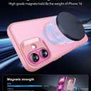 ESR for iPhone 16 Case with Kickstand, Compatible with MagSafe, Magnetic Military-Grade Shockproof Fully Adjustable Flickstand Phone Case, Boost Series, Frosted Pink