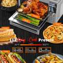 Nuwave Bravo XL Pro Air Fryer Toaster Oven with Grill Combo, 2025 New Ultra-Fast Convection System, 35% Crispier, 2X More Even, 142 Presets, 50-500F, Smarter Probe, PFAS Free, 30QT, Stainless Steel