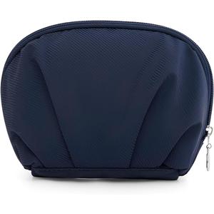 E-Tree Makeup Bag Travel Toiletry Bag Half Moon Small Make up Pouch Cosmetic Case Organizer Cute Waterproof for Girls Women Travel Essentials Toiletries Accessories (Navy Blue)