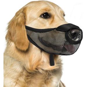 Dog Muzzle, Breathable Adjustable Muzzle for Small MediumLarge Dog, Bite Resistant Breathable, Allowes Drinking