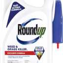 Roundup Weed and Grass Killer4 with Trigger Sprayer, Use in and Around Flower Beds, Trees, and Driveways, 1 Gal