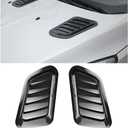 Blilo Car Hood Vents, 2PCS Universal Hood Air Vents for Car Hood Scoop, Bonnet Vent Hood Air Intake Trim Cover (Carbon Fiber)