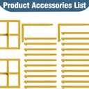 Wokceer 10x10 FT Backdrop Stand Heavy Duty Pipe and Drape Kit, Adjustable Gold Backdrop Stand for Wedding Birthday Party Photography Photo Booth Background Christmas Decoration