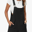 ANRABESS Women's Short Overalls Summer Adjustable Strap Loose Fit Bib Shortalls Rompers Travel Vacation Clothes , Size L